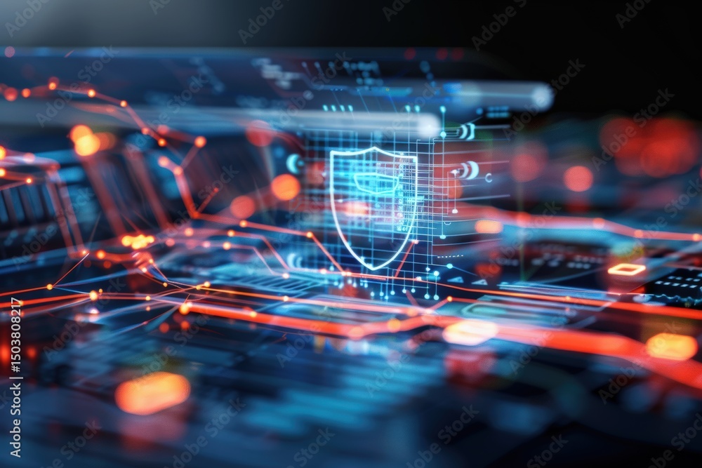 Poster cybersecurity network defense digital workspace visual data representation innovative technology env