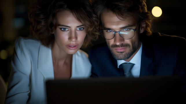 Watching a thrilling movie together in suspenseful excitement