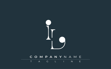 IL Typography Logo Design. Stylish monogram design depiction featuring the letters I and L combined in an artistic signature style, delivering a unique and creative visual representation.