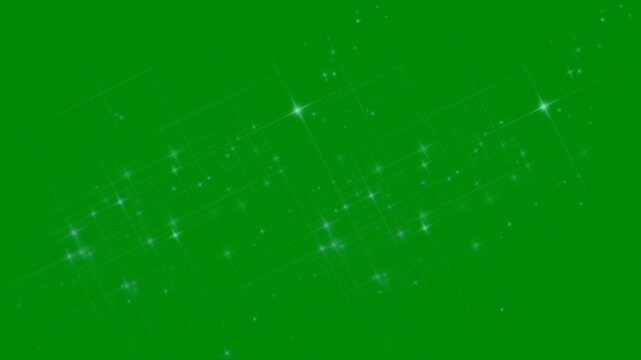 Star Glitter Falling on Green Screen for Fantasy Visuals, The video element of on a green screen background, Ultra High Definition, 4k video, on a green screen background.