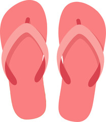 pink flip flops isolated