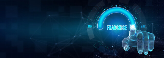 Obraz premium Franchise concept. Business, Technology, Internet and network concept. 3d illustration