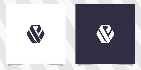 Letter vp pv logo design vector