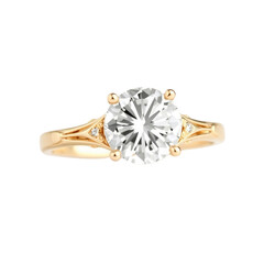 golden ring with diamonds with transparent background PNG and JPEG image