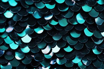 청록색 비늘 모양 시퀸 배경