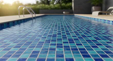 Blue tone emotional swimming pool tiles
