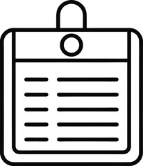 Attendance List Icon Outline Vector Illustration