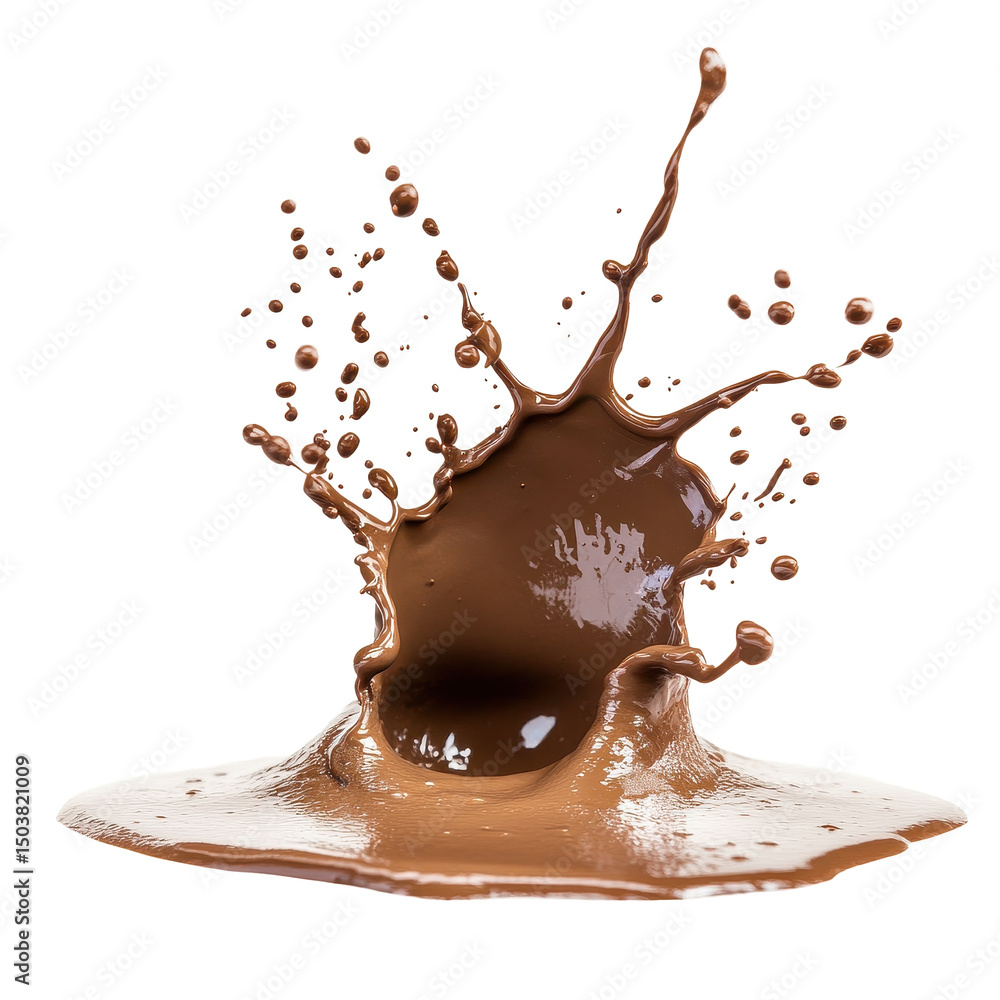Poster mud splash captured on transparent background with dynamic splatter details, mud splash isolated on 