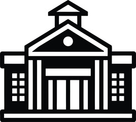 College Icon Outline Vector Illustration
