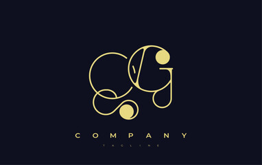 QG Typography Logo Design. Stylish monogram design depiction featuring the letters Q and G combined in an artistic signature style, delivering a unique and creative visual representation.