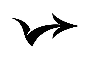 Obraz premium Stylish black arrow icon vector illustration isolated on transparent background