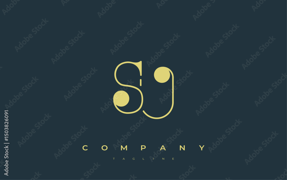 Poster su typography logo design. stylish monogram design depiction featuring the letters s and u combined 