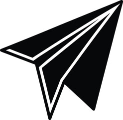 Paper Plane Icon Outline Vector Illustration