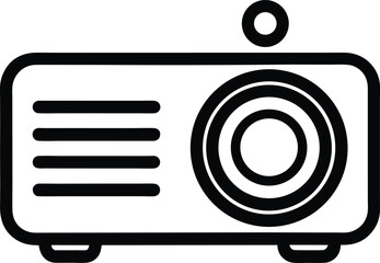Projector Icon Outline Vector Illustration