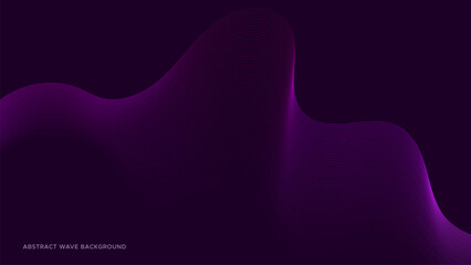 Abstract wave technology background with neon purple and dark background. Corporate concept for design project or presentation