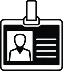 Student ID Card Icon Outline Vector Illustration