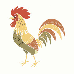 Vector rooster icon on white background. Adobe Illustrator Artwork