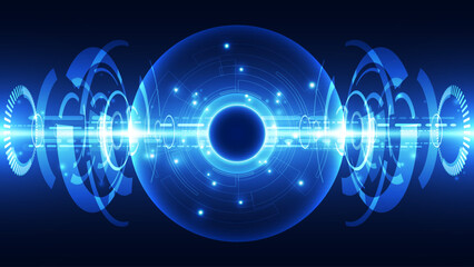 Vector Abstract futuristic high speed, Illustration high digital technology blue color