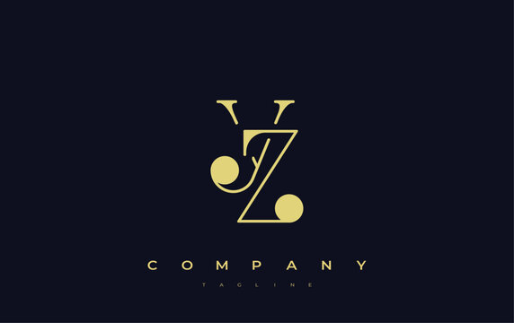 YZ Typography Logo Design. Stylish monogram design depiction featuring the letters Y and Z combined in an artistic signature style, delivering a unique and creative visual representation.