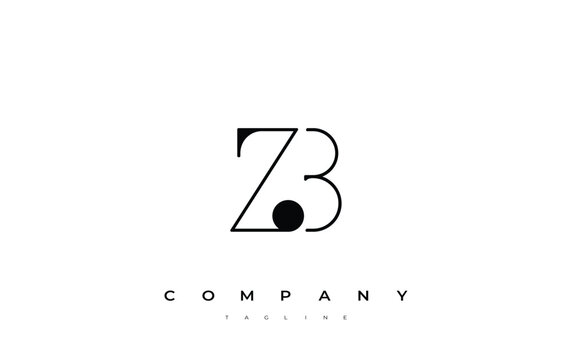 ZB Typography Logo Design. Stylish monogram design depiction featuring the letters Z and B combined in an artistic signature style, delivering a unique and creative visual representation.