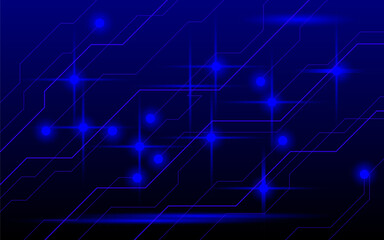 Futuristic design featuring dark tones and electric blue highlights