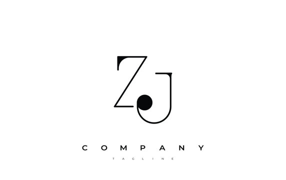 ZJ Typography Logo Design. Stylish monogram design depiction featuring the letters Z and J combined in an artistic signature style, delivering a unique and creative visual representation.