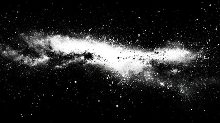 Gigapixel Black And White Galaxy Background With Grayscale Variations