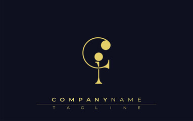 CI Typography Logo Design. Stylish monogram design depiction featuring the letters C and I combined in an artistic signature style, delivering a unique and creative visual representation.