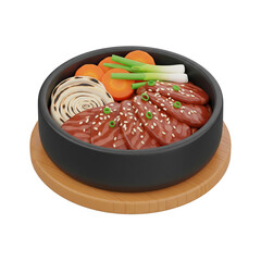 bulgogi korean food 3D Icon