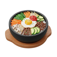 bimbimbap Korean food 3D Icon
