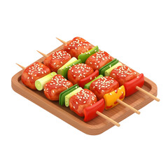 Dakkochi korean food 3D Icon