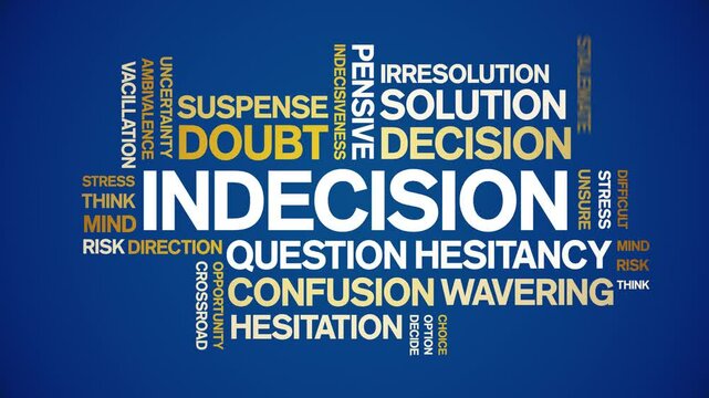 indecision animated word cloud;text design animation tag kinetic typography seamless loop.