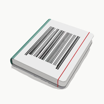 Design a vector graphic of a bold-stroke ISBN barcode generator interface.  Include input fields and a clear barcode output area.