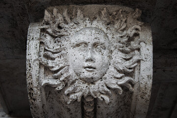 Obraz premium Detail of facade in Barberini Palace. Rome, Italy