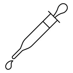 Simple vector icon pipette eyedroppes on white background