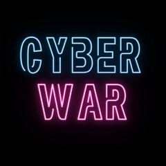 Vector text illustration for Cyber War.
