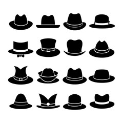 Collection of Hat Silhouettes