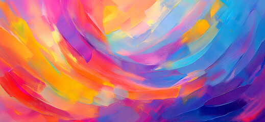 abstract background art painting colorful paint on canvas close up.