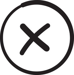 Hand drawn rejection symbol