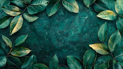 Closeup tropical leaf pattern with moisture high resolution picture