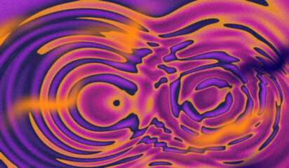 Abstract Ripple Effect with Vibrant Purple Pink and Orange Colors