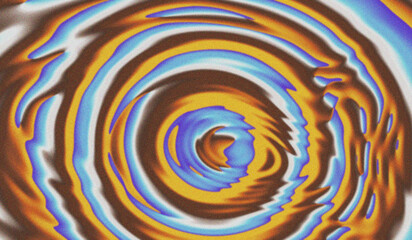 Abstract Swirl Background with Retro Grain Texture and Warm Color Palette