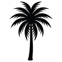 a rounded palm tree silhouette with an arched trun (1)