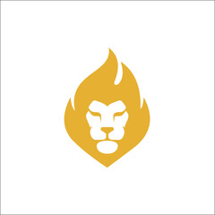 lion head logo design. lion face. elegant lion icon vector