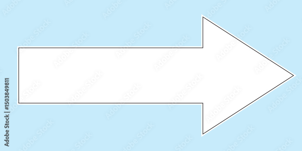 Poster long arrow icon. long arrow vector icon. straight long arrow vector icon. white arrow pointing right