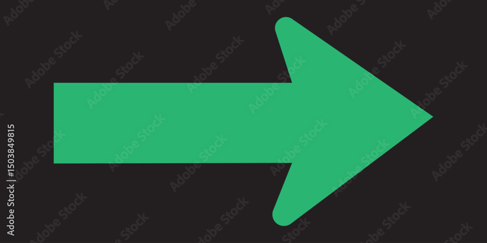 Poster long arrow vector icon. arrow icon vector. arrow symbol. pointing solid long arrow icon sketched as 