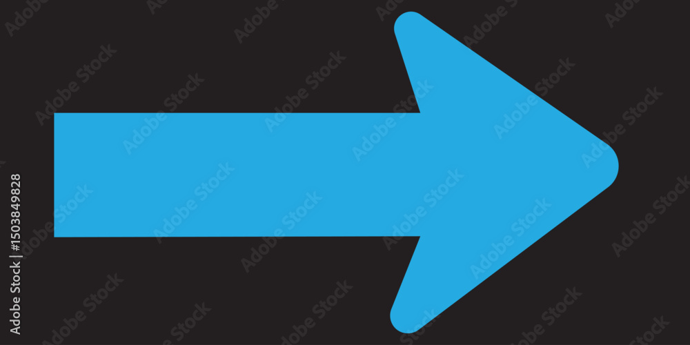 Poster long arrow vector icon. arrow icon vector. arrow symbol. pointing solid long arrow icon sketched as 