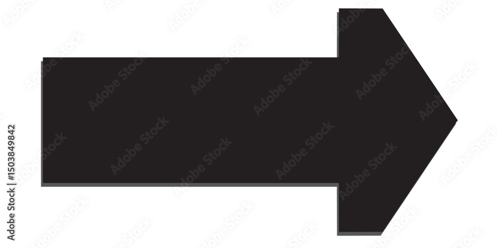 Poster long arrow vector icon. arrow icon vector. arrow symbol. pointing solid long arrow icon sketched as 
