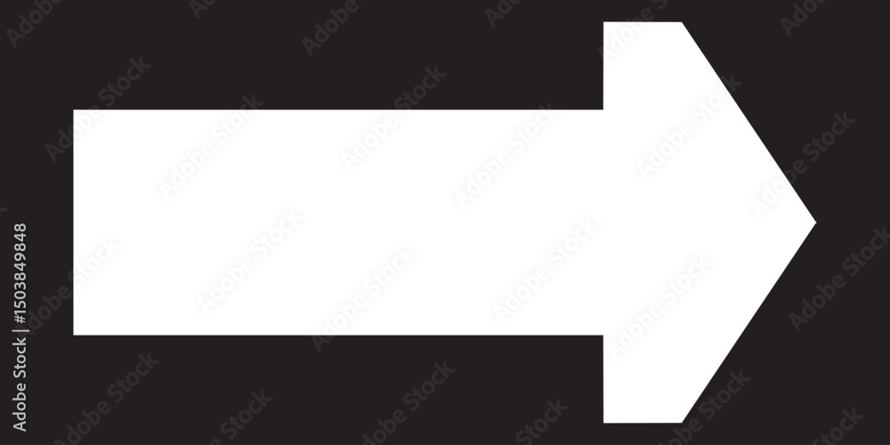Poster long arrow vector icon. arrow icon vector. arrow symbol. pointing solid long arrow icon sketched as 