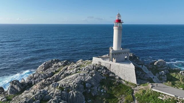 Lighthouse on Galicia's Rugged Coast